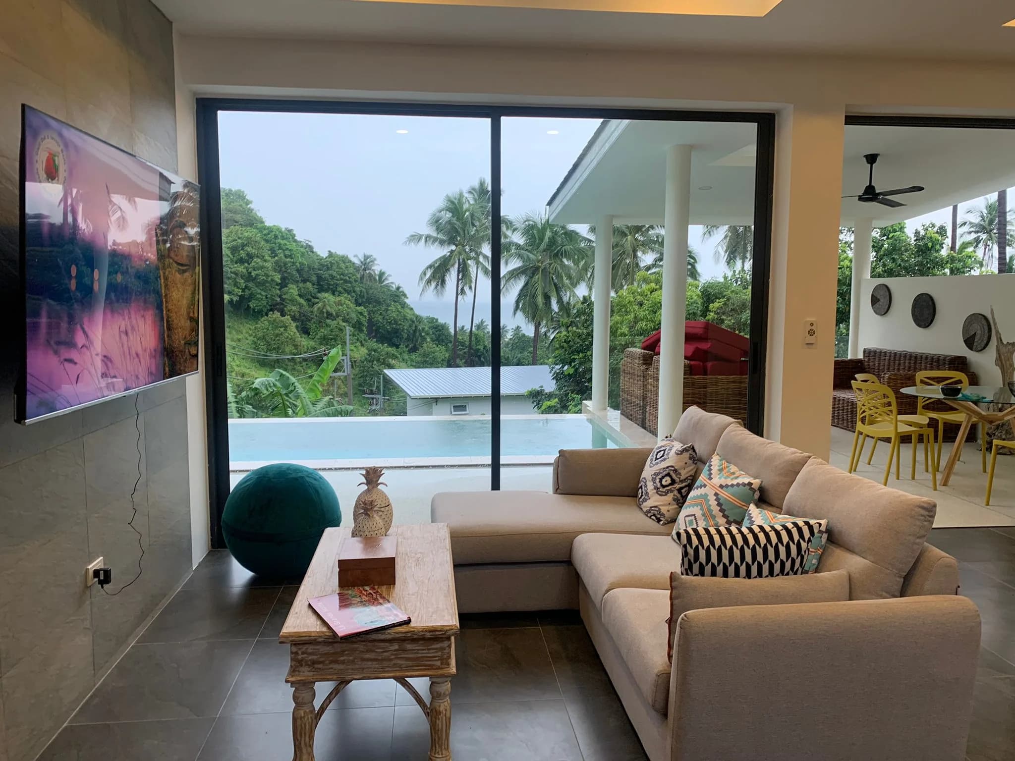 3 bedroom villa with a private pool and sea views in the residence in Lamai-VIL0022 — view 1