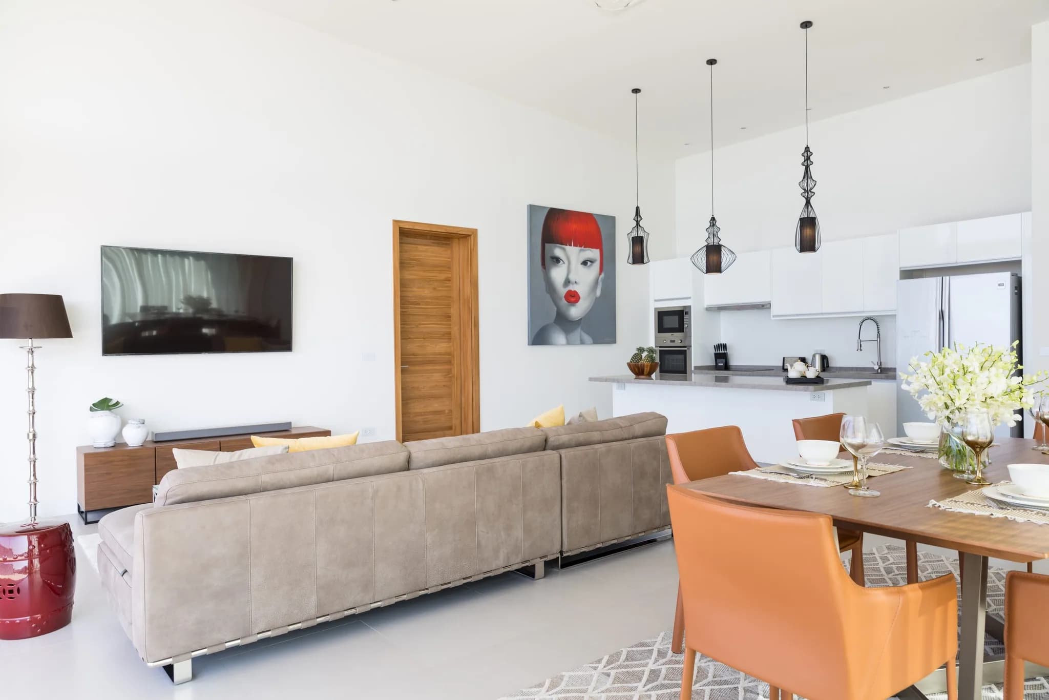 Luxury 3 bedroom penthouse with magnificent views of the ocean and a private pool in the quite area of Maenam-VIL0065 — view 1