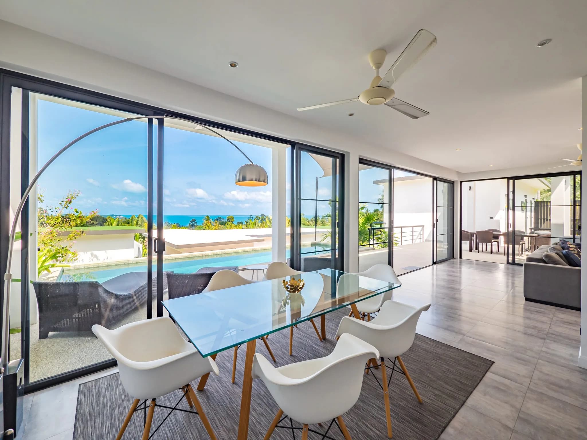 Modern 3 bedroom private pool villa with sea view only 100 meters from PBISS International School of Samui-VIL0173 — view 1
