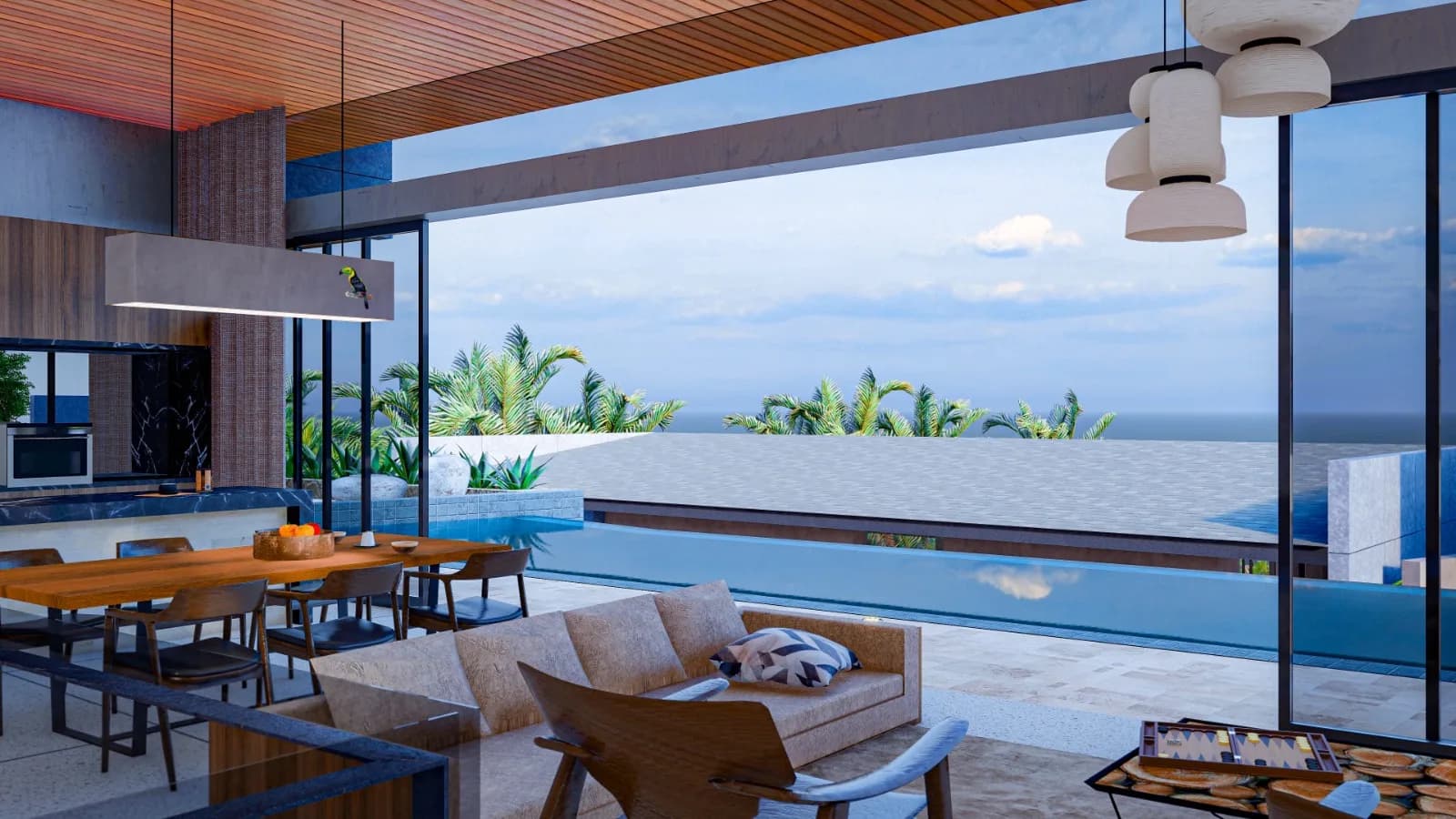 Luxury estate of modern 3 bedroom sea view villas in the south of Koh Phangan – VIL0235 — view 1