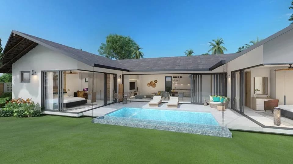 Leasehold luxurious villas with 3 bedrooms and a private pool in Bangrak – VIL0258 — view 1