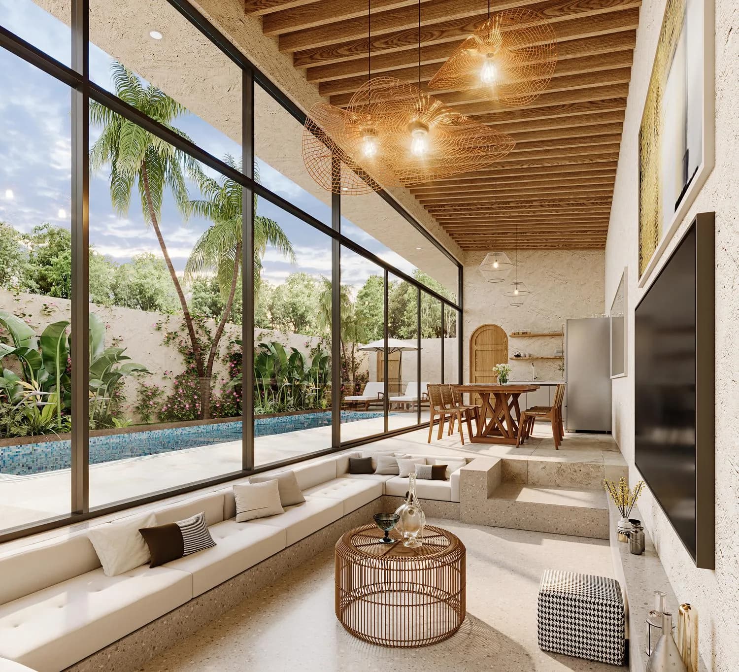 Modern 2 bedroom private pool villa steps away from Plai Laem beach – VIL0307 — view 1