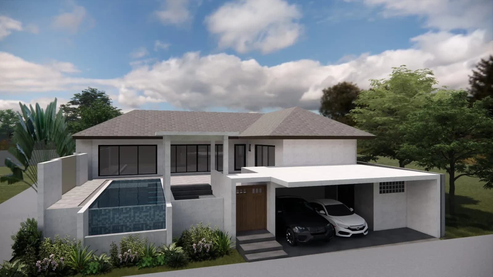 3 bedroom Bali style villa with a private pool in Maenam – VIL0446 — view 1