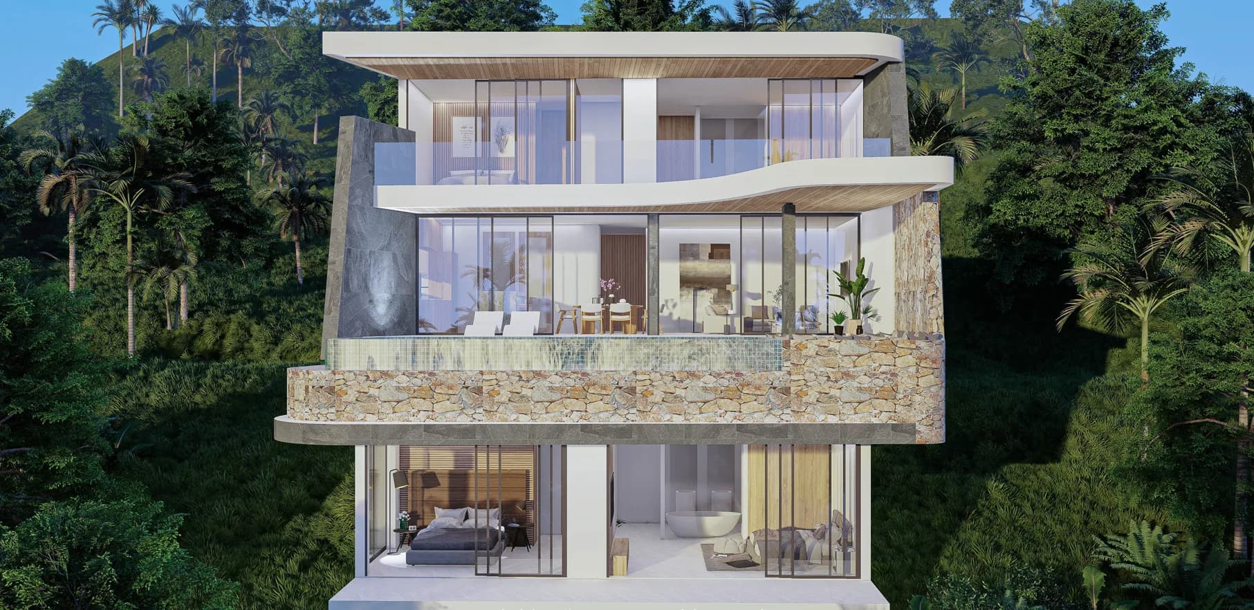 Magnificent 4 bedroom villa with amazing sea views in Maenam – VIL0460 — view 1
