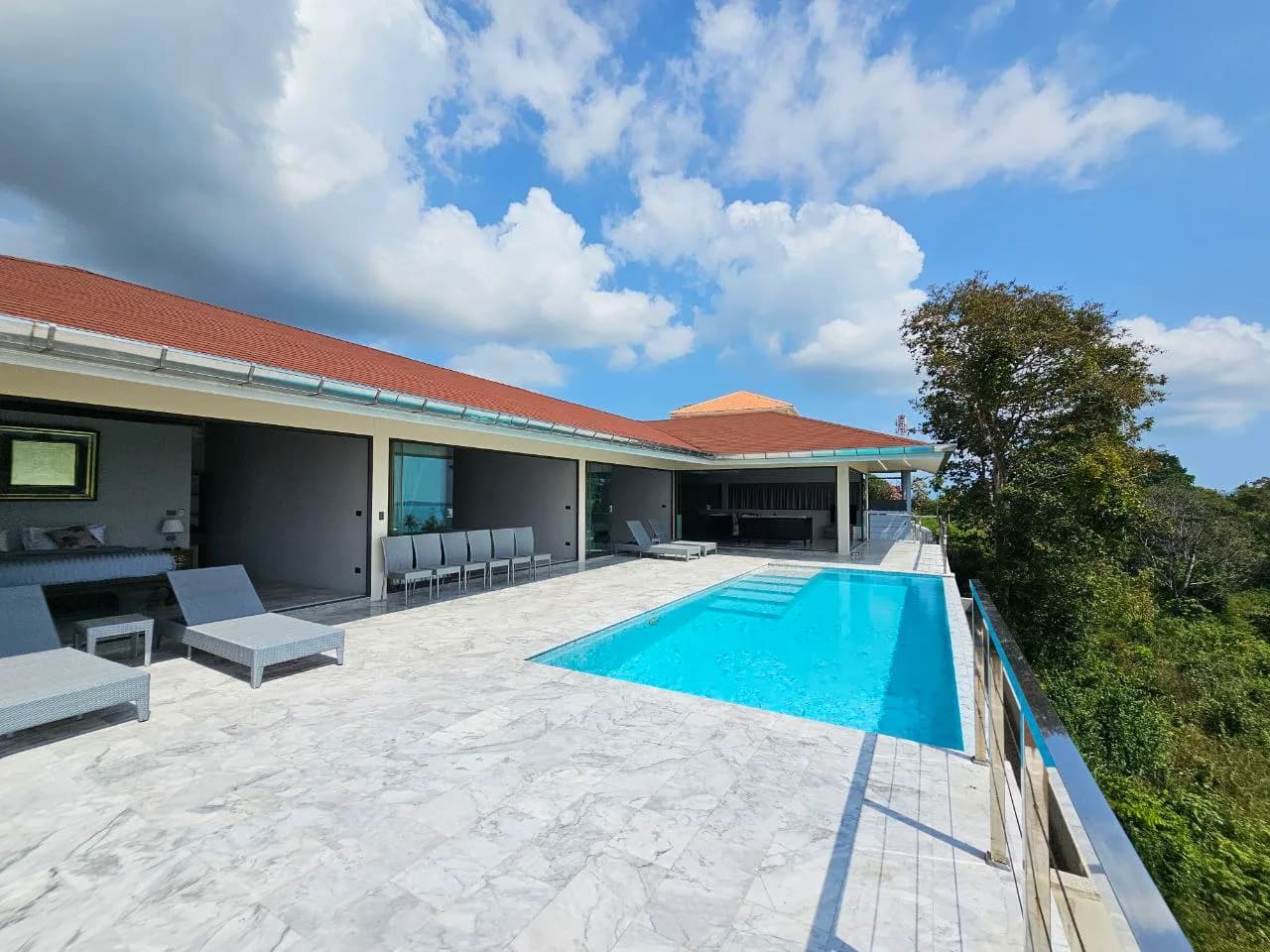 Modern 3 bedroom villa with stunning sea view only 4 minute drive from Chaweng Noi beach – VIL0470 — thumbnail 3