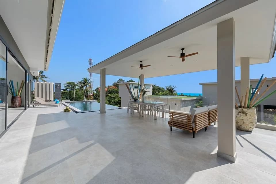 Newly built modern 4 bedroom villa with a partial sea view a short walk from Chaweng Noi beach – VIL0474 — thumbnail 4