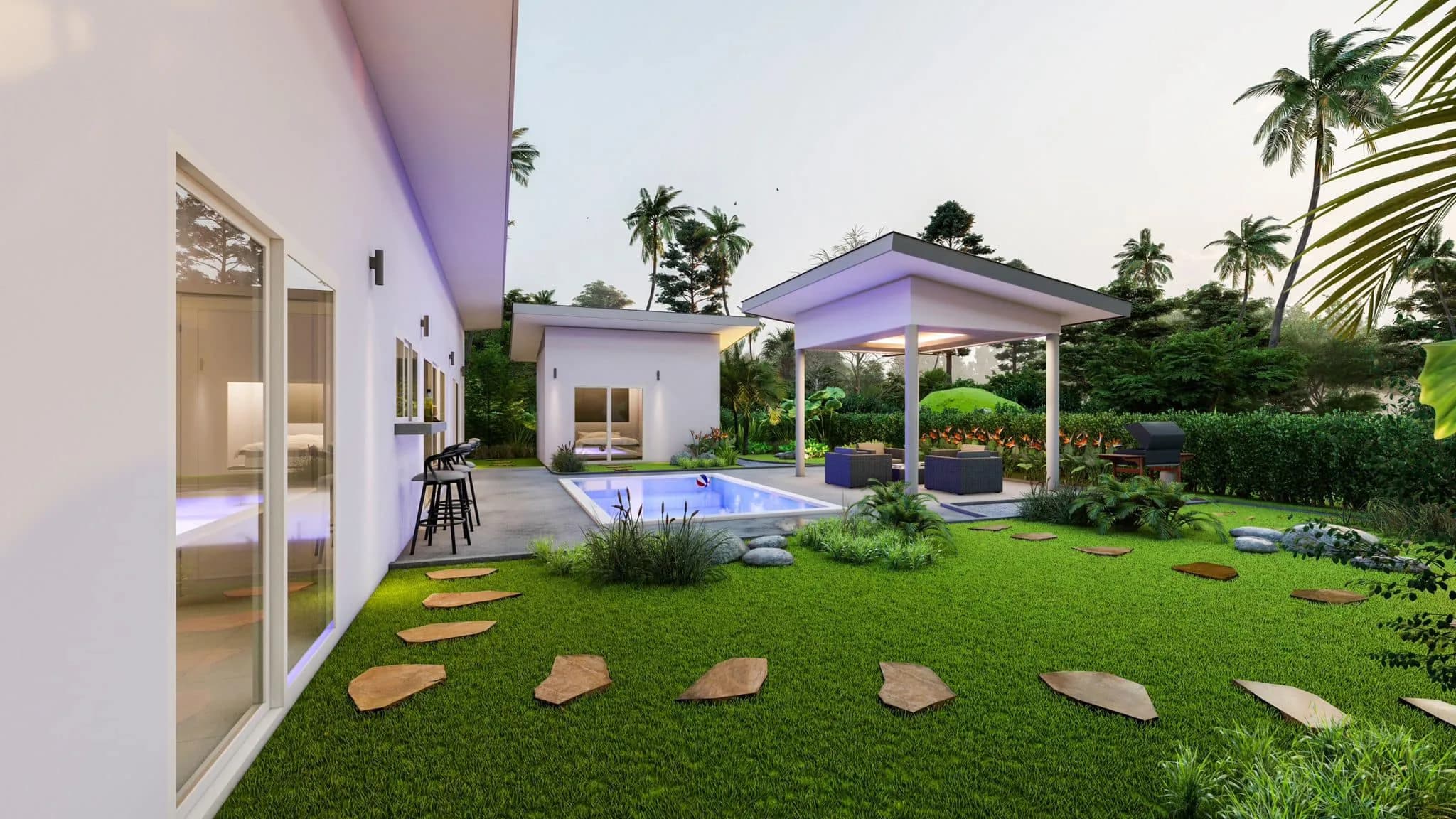 3 Bedroom garden pool villas for sale in Lamai – VIL0552 — thumbnail 3
