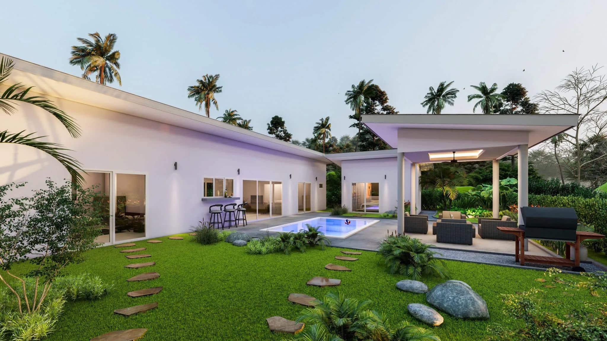 3 Bedroom garden pool villas for sale in Lamai – VIL0552 — thumbnail 5