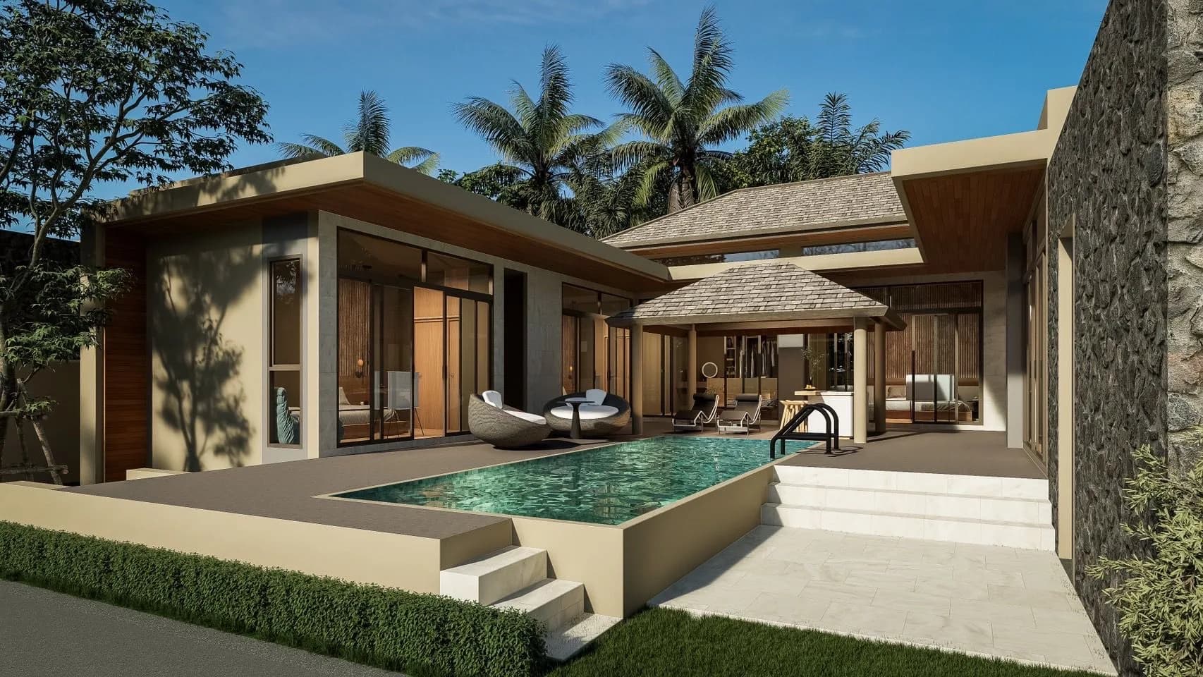4 Bedroom tropical villas with a private pool 700 meters from Maenam beach – VIL0580 — thumbnail 2