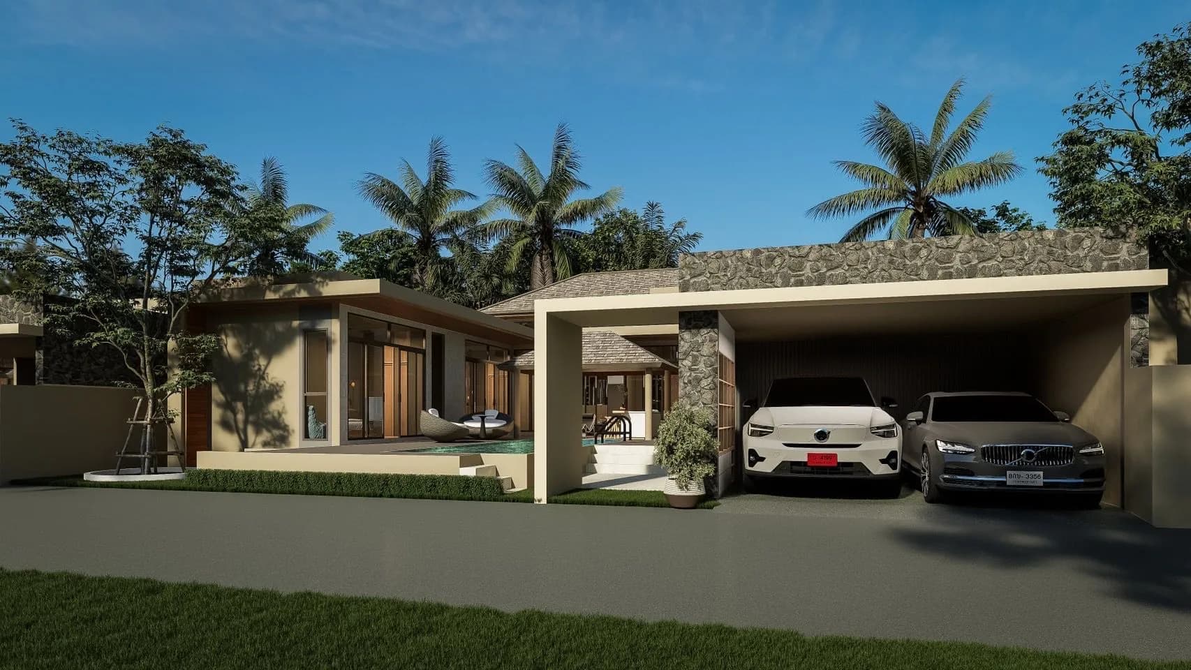 4 Bedroom tropical villas with a private pool 700 meters from Maenam beach – VIL0580 — thumbnail 3
