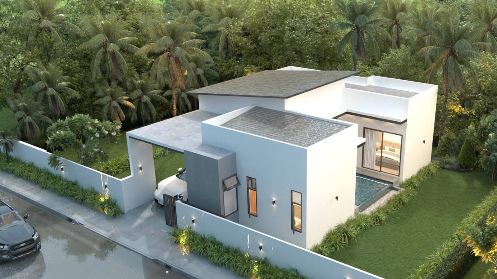 Affordable 2 bedroom villas with a pool in Maenam – VIL0587