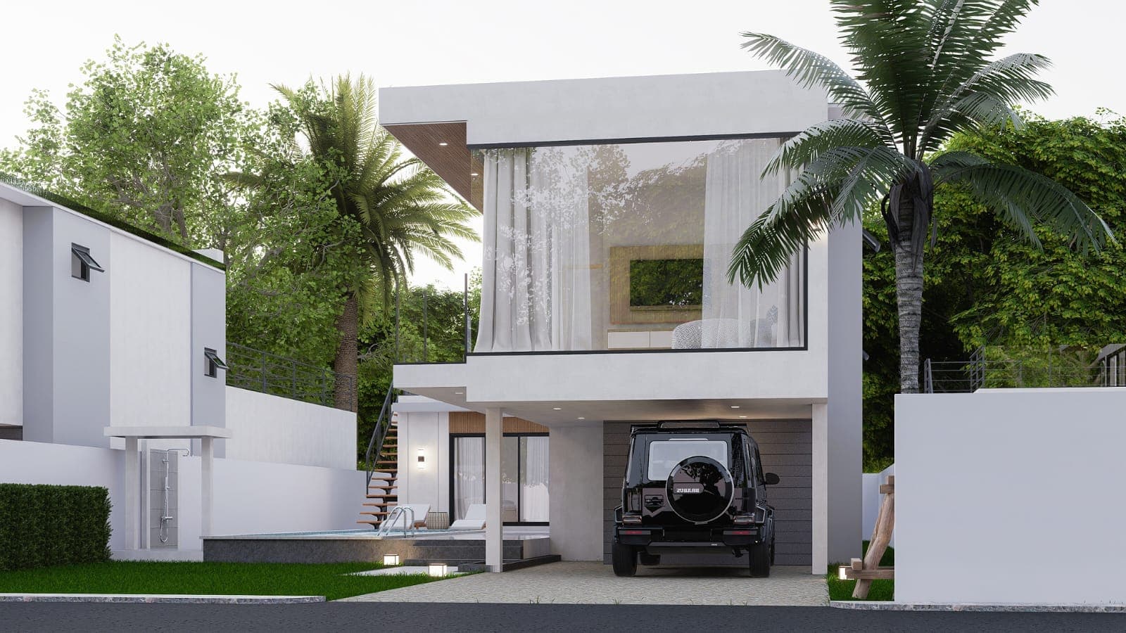 Affordable 3 bedroom villas with a private pool in Maenam – VIL0589