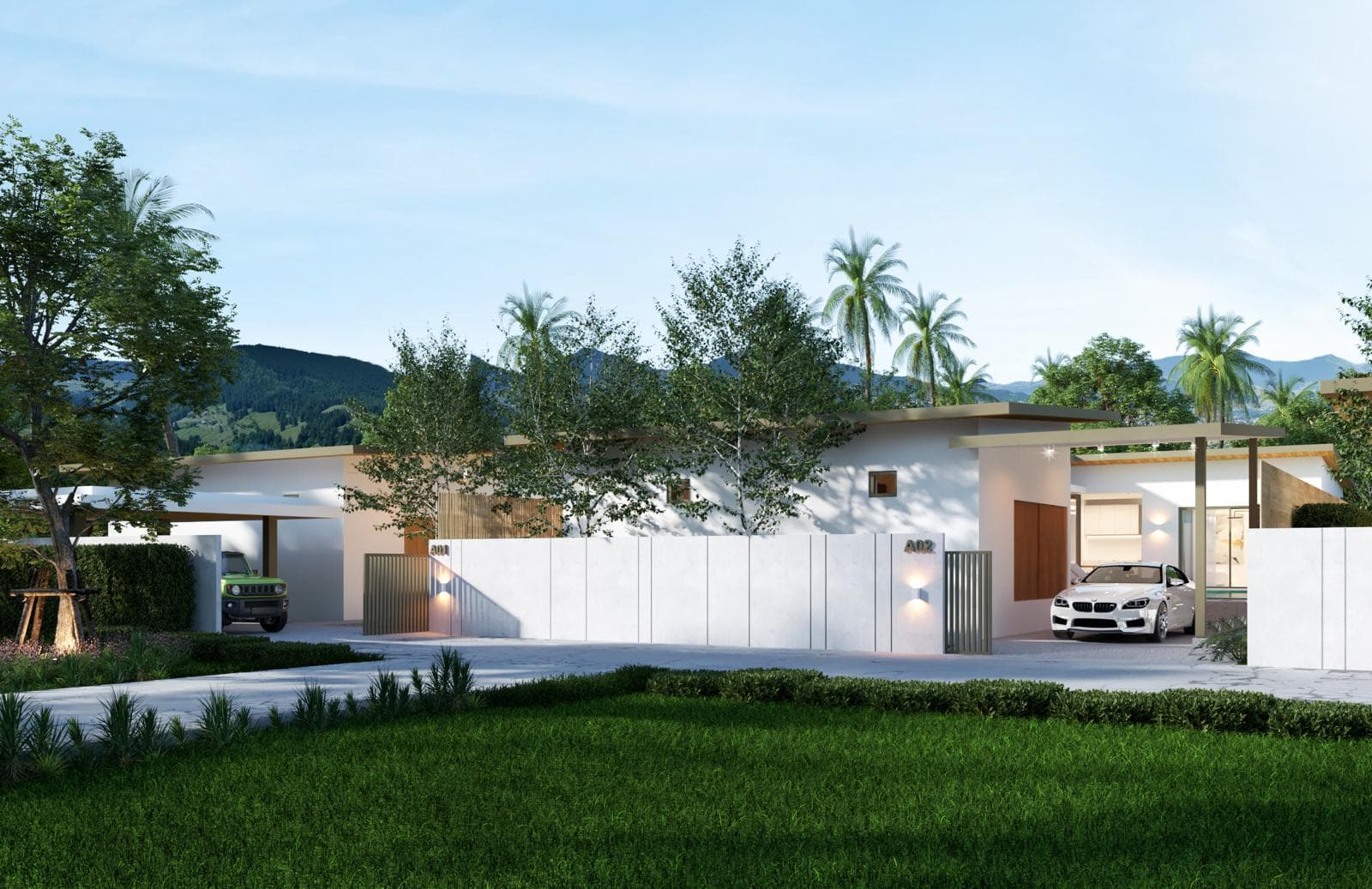 Modern 3 bedroom private pool villas 3 minute drive from Maenam beach – VIL0573