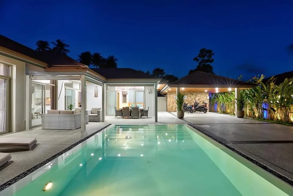 3 bedroom private pool villa for sale in a quite area of Lamai-VIL0010 — view 1