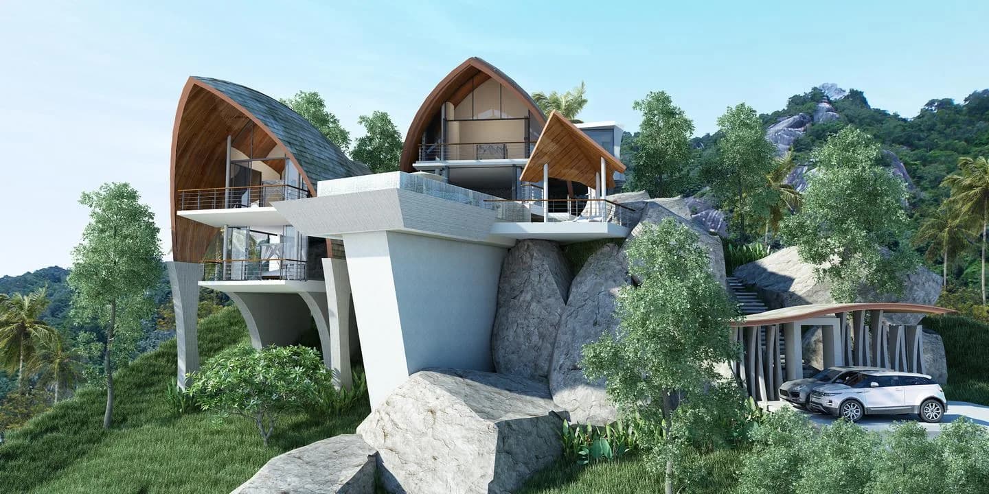 New luxury off plan 3 bedroom villa with stunning sea views designed by award winning team in the unspoiled area of Laem Set-VIL0041 — view 1