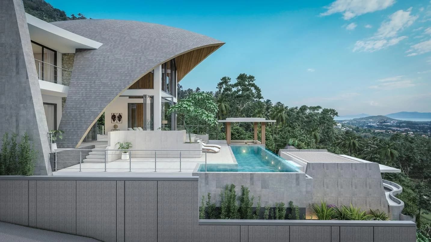 New magnificent off plan 3 bedroom villa with amazing sea views designed by award winning team in the unspoilt area of Laem Set – VIL0042 — view 1