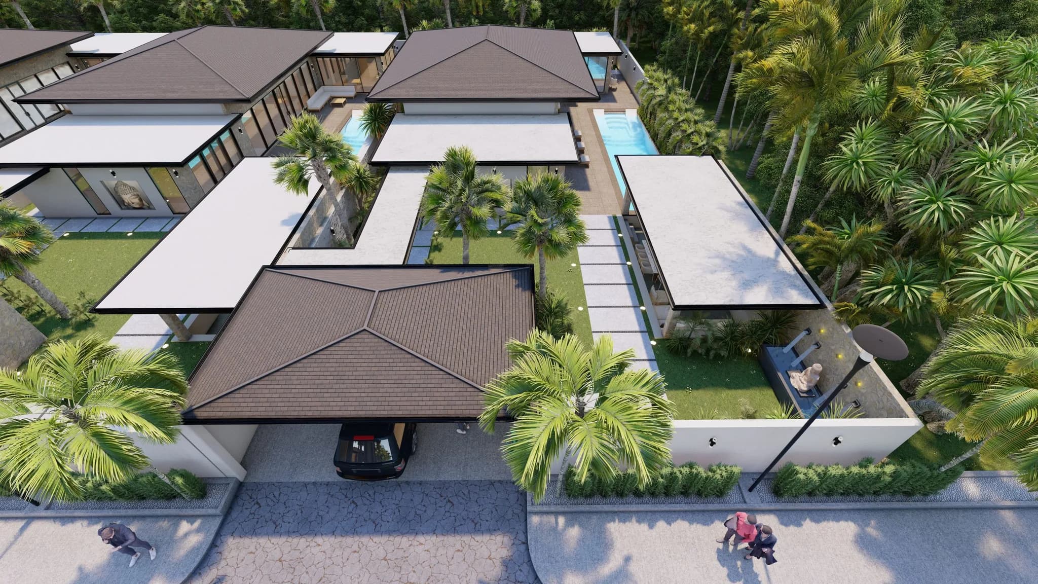 Luxury Bali style boutique off plan development of 3 bedroom private pool villas in Bophut-VIL0044 — view 1