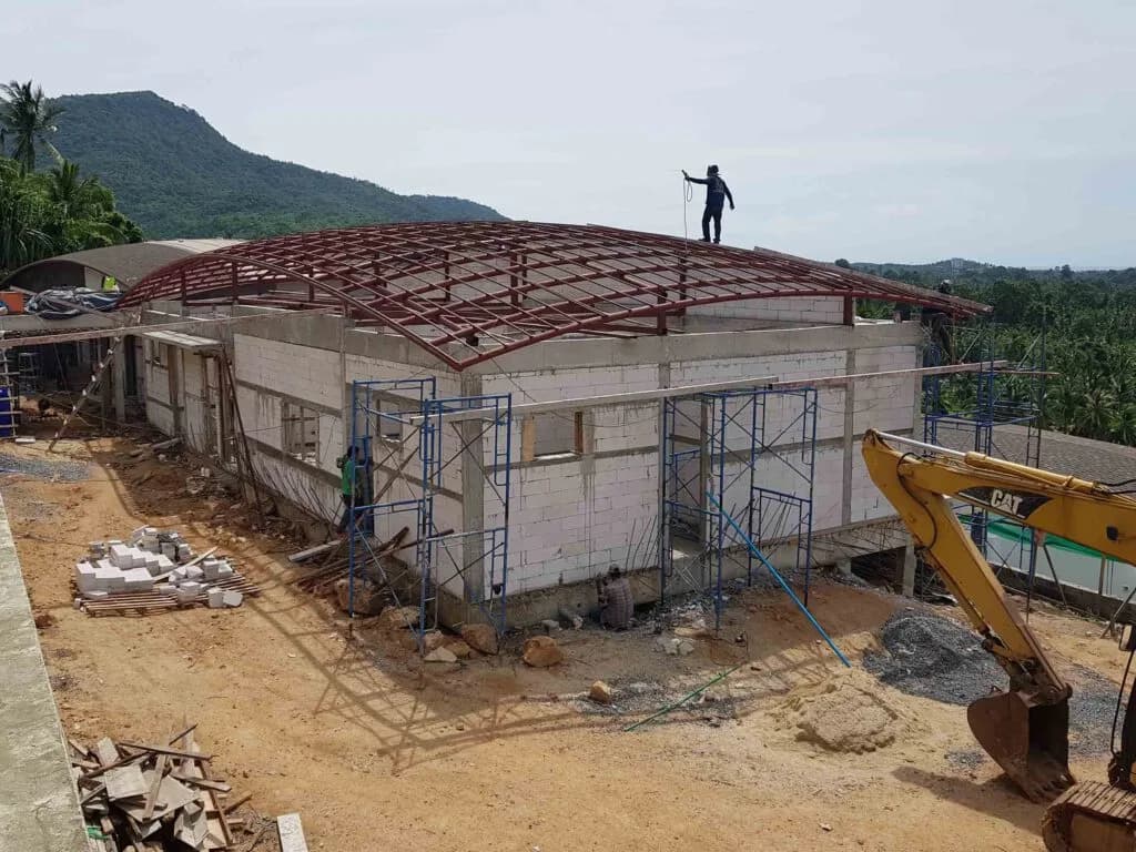 Up to 75% completed 3 bedroom sea view villas with a private pool in Maenam quite area-VIL0084 — view 1
