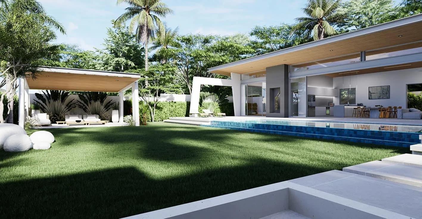 Magnificent Bali style 3 bedroom villa with a big plot of land in the tranquil area of Maenam-VIL0094 — view 1