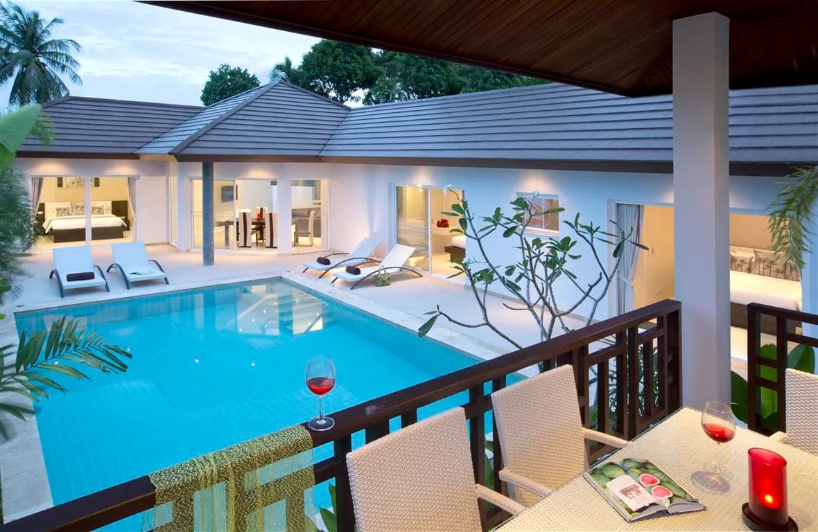3 bedroom villa with a private pool in a secured residence a short walk from Choeng Mon beach-VIL0100 — view 1
