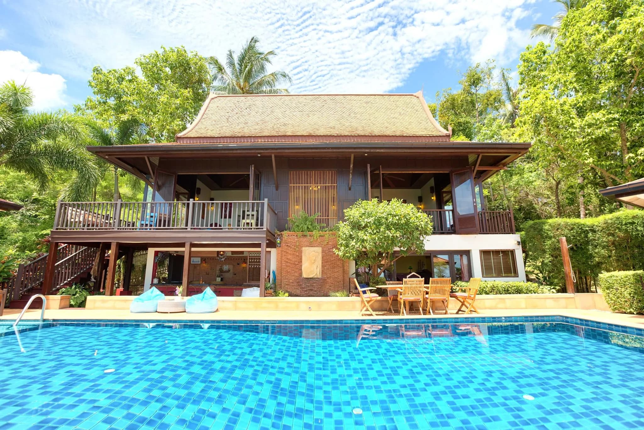 Huge 5 bedroom private pool villa with breathtaking sunset and sea views in Nathon-VIL0114
