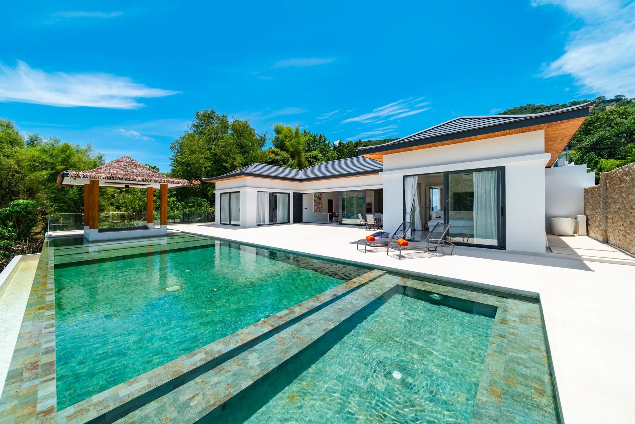 Luxury 4 bedroom villa in Balinese style with breathtaking sunrise and sea views in premium location of Bophut-VIL0115 — view 1