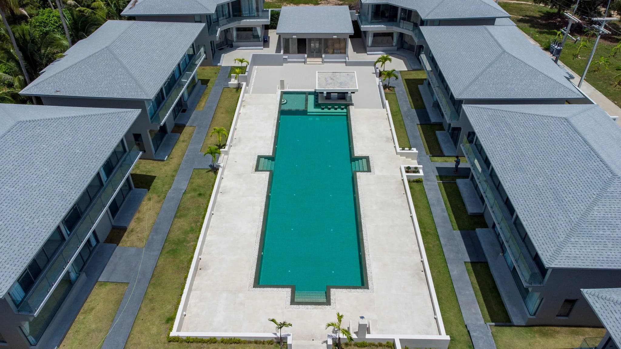 Luxury complex of nine 4 bedroom villas with an Olympic pool, gym and sauna in Samui-VIL0131 — view 1