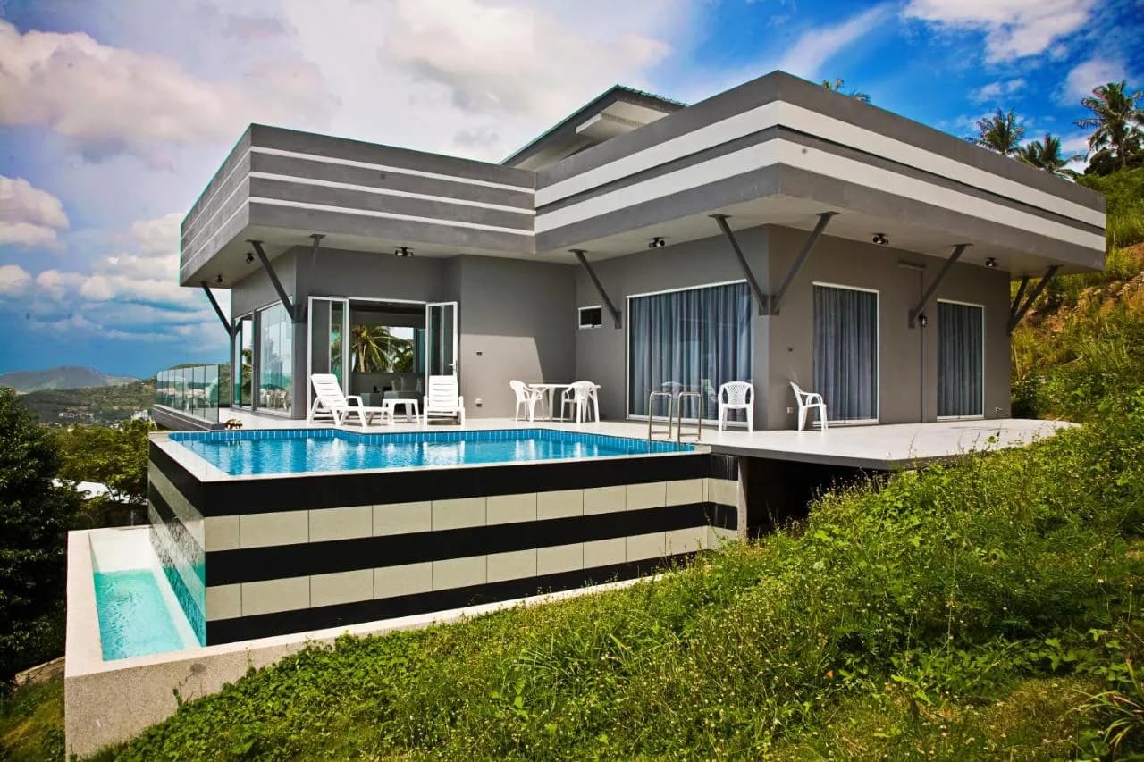 villa with 3 bedrooms, sea view and a private pool in Bophut – VIL0257 — view 1