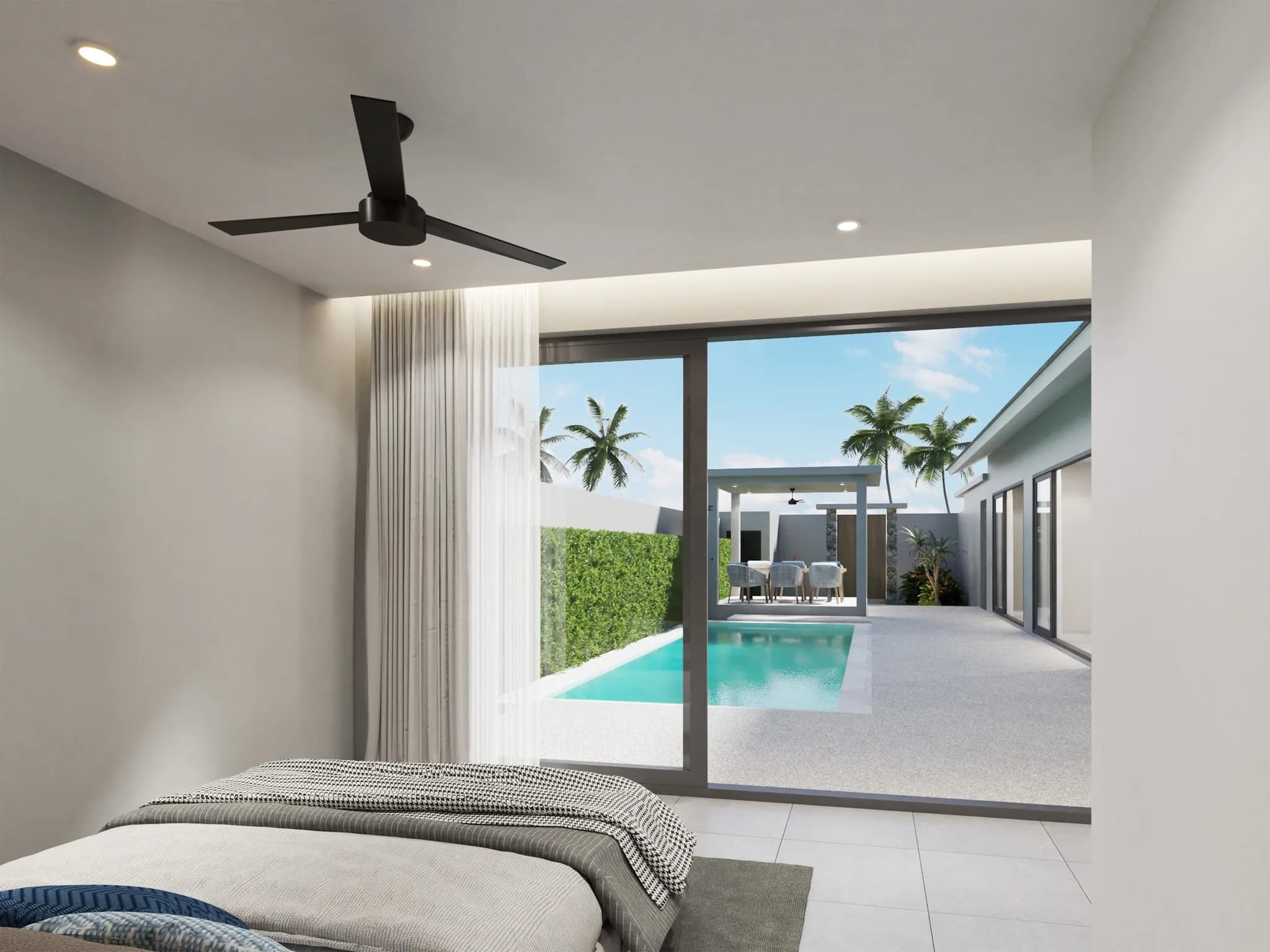 Garden view private pool villas with 3 bedroom in Bophut – VIL0284 — view 1