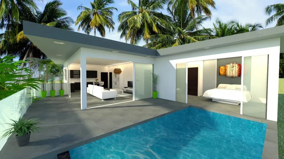 Affordable 2 bedroom private pool villa in Lamai – VIL0296 — view 1