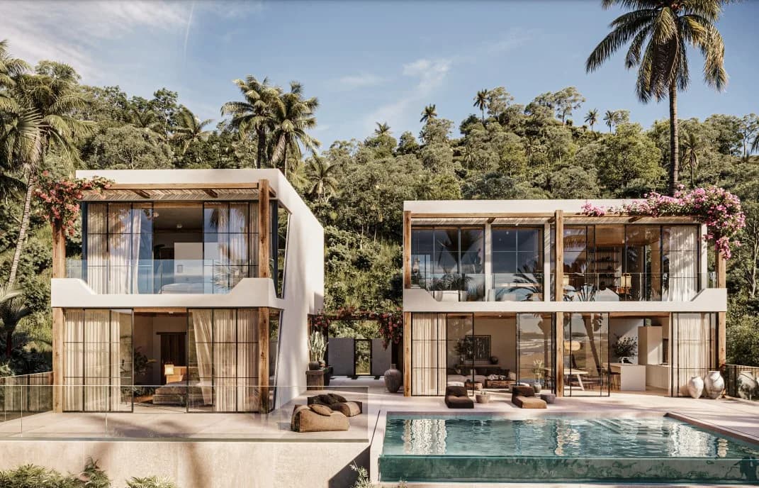 Modern Bali style 3 bedroom villas with amazing sea views in Chaweng Noi -VIL0308 — view 1