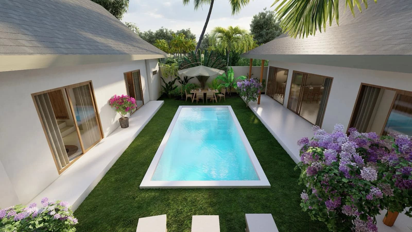 Affordable Bali style 3 bedroom private pool villas in Lamai – VIL0407 — thumbnail 2