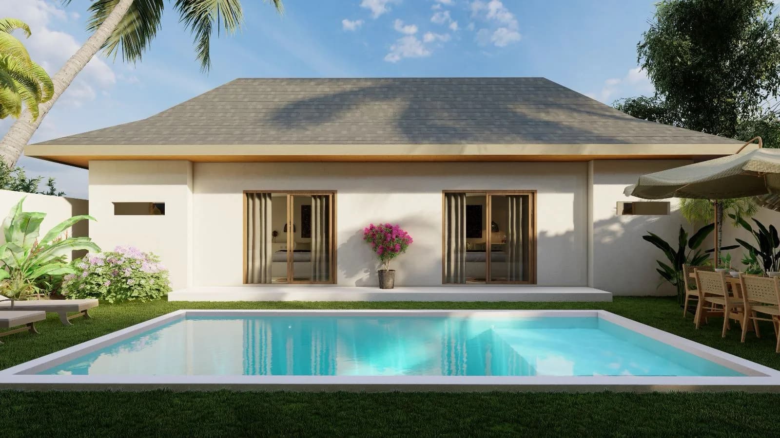 Affordable Bali style 3 bedroom private pool villas in Lamai – VIL0407 — thumbnail 4