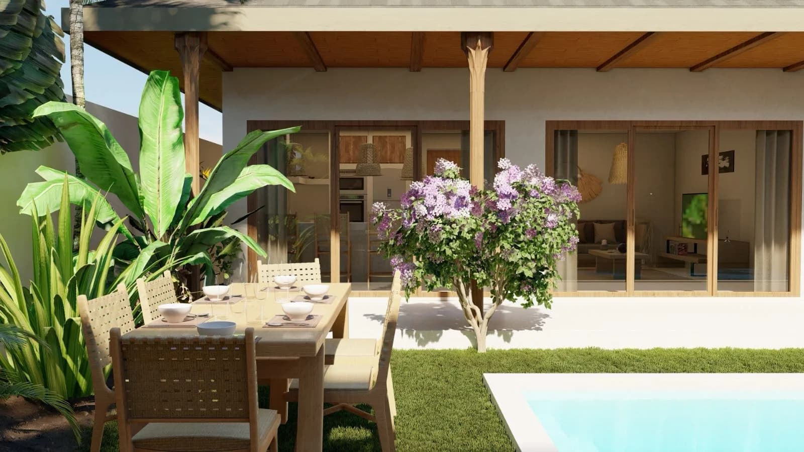 Affordable Bali style 3 bedroom private pool villas in Lamai – VIL0407 — thumbnail 5