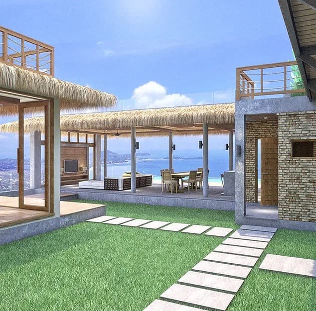 75% completed tropical 4 bedroom villa with amazing sea view in Chaweng Noi – VIL0422 — view 1