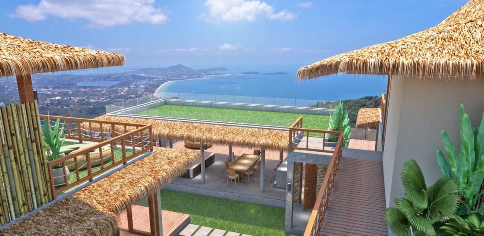 75% completed tropical 4 bedroom villa with amazing sea view in Chaweng Noi – VIL0422 — thumbnail 6