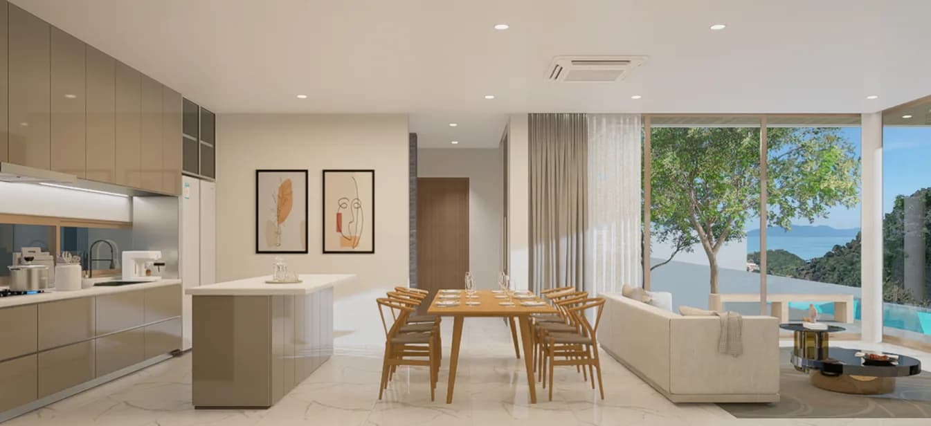 3 bedroom villa with a mountain and partial sea view in Chaweng Noi – VIL0431 — thumbnail 3