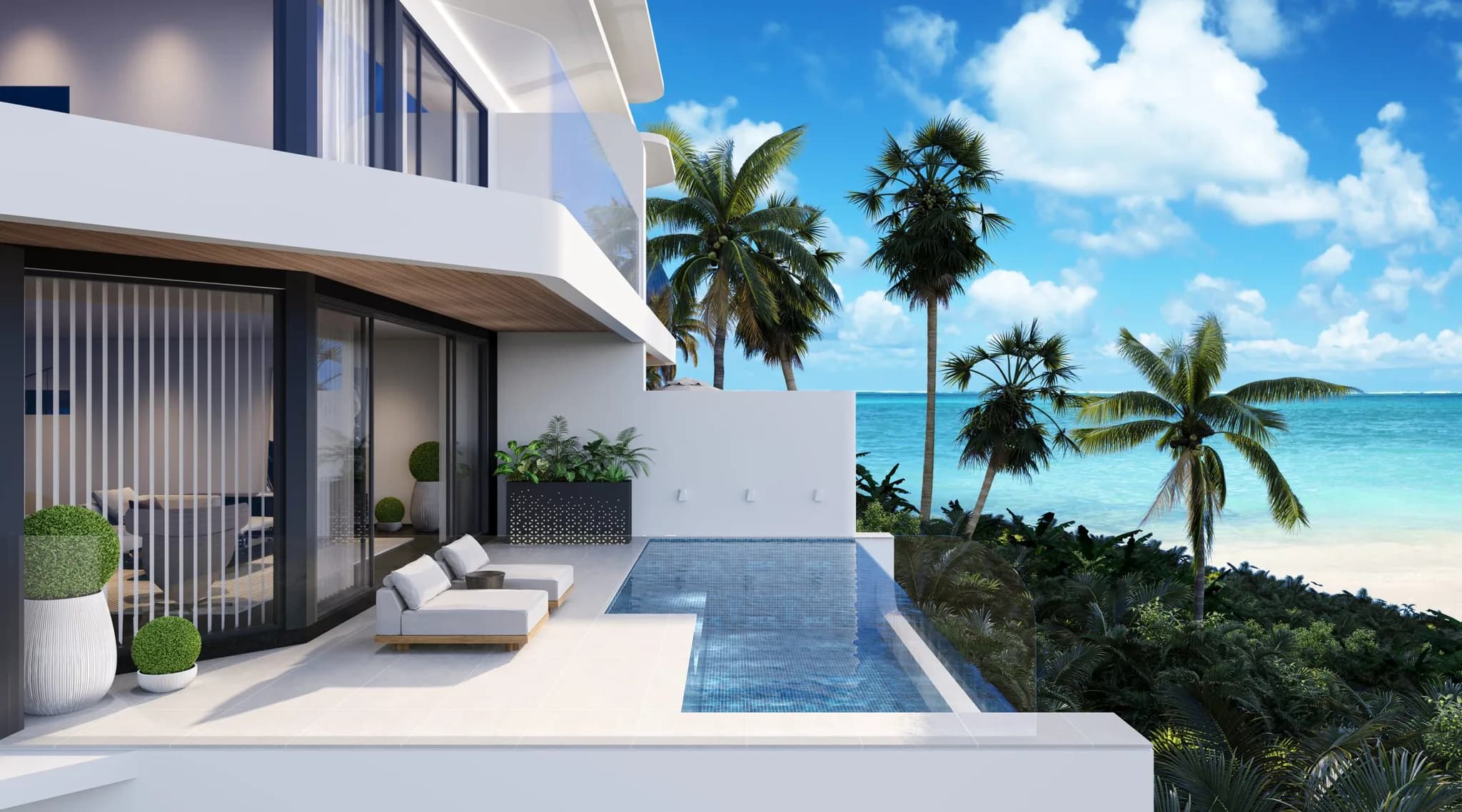 Modern semi-detached 2 bedroom sea view villas in Chaweng Noi – VIL0432 — thumbnail 2