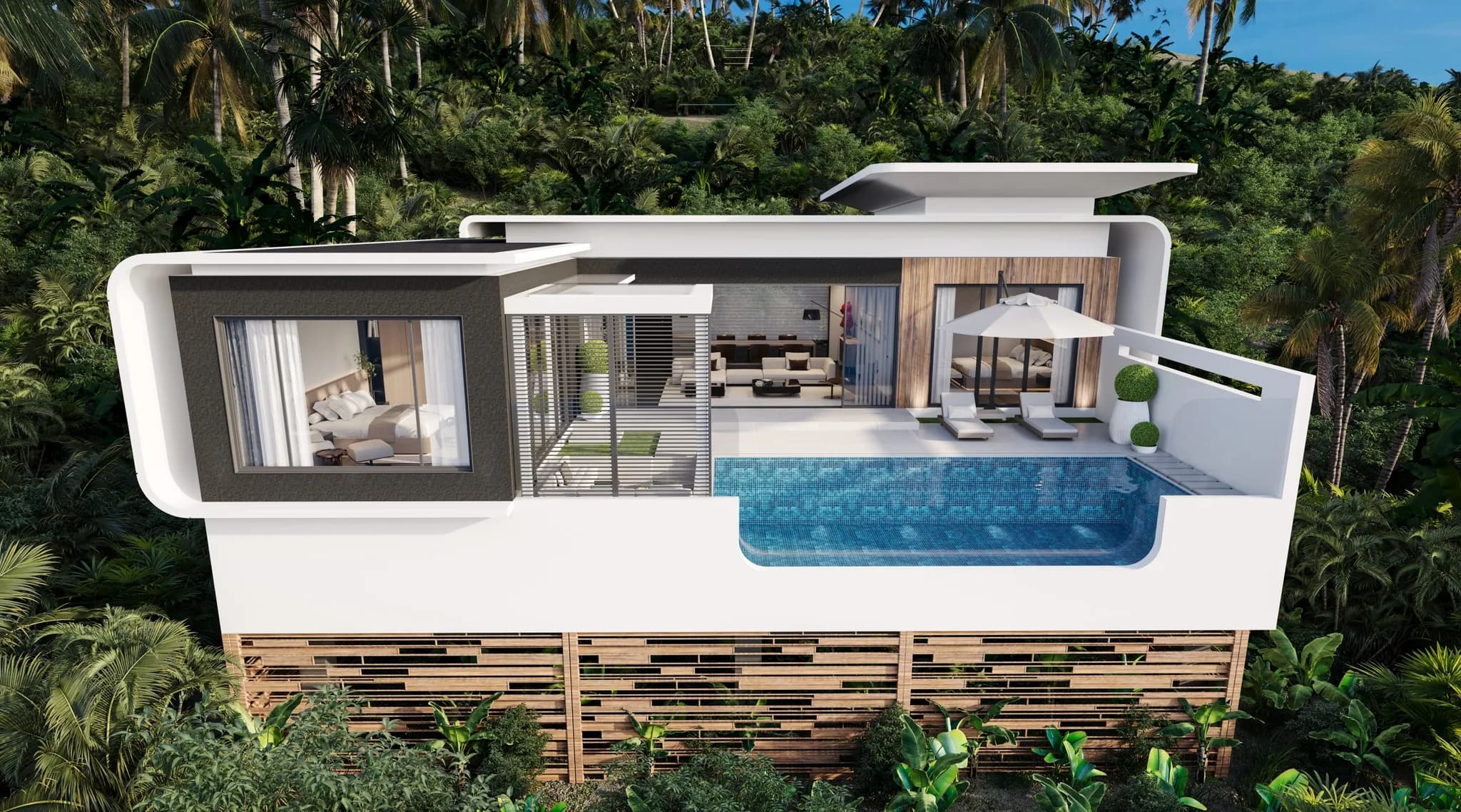 3 bedroom sea view villa with an infinite pool in Chaweng Noi – VIL0434 — thumbnail 2