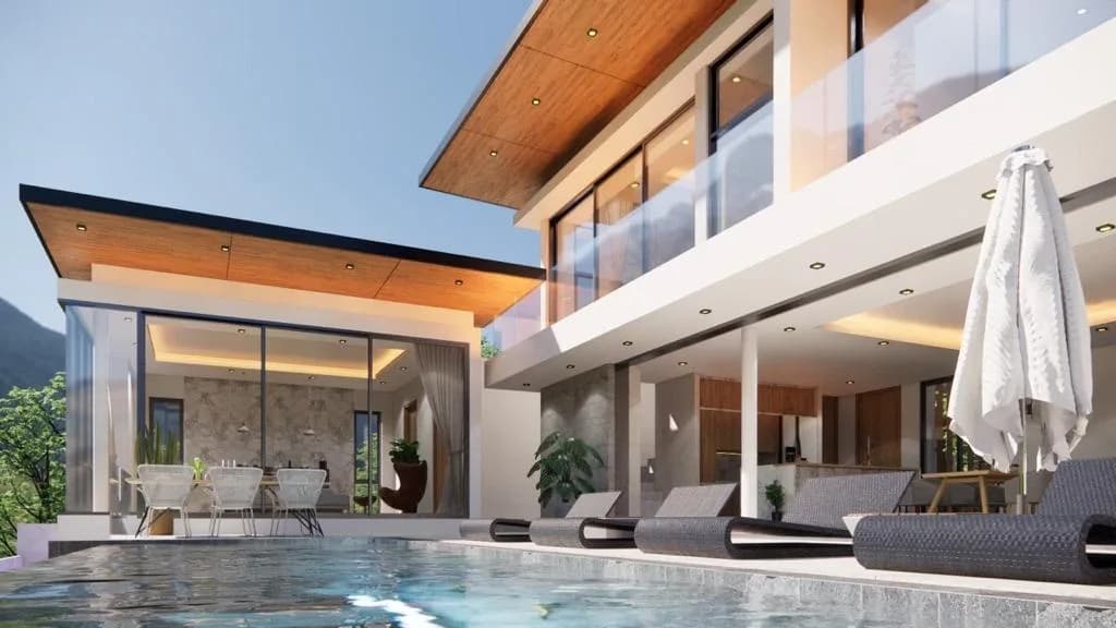 Spacious beautiful 3 bedroom villas in Bophut with panoramic sea views – VIL0438 — thumbnail 2