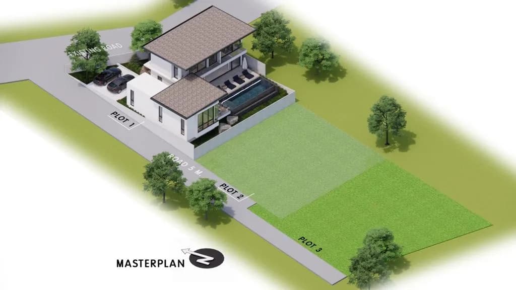 Spacious beautiful 3 bedroom villas in Bophut with panoramic sea views – VIL0438 — thumbnail 5