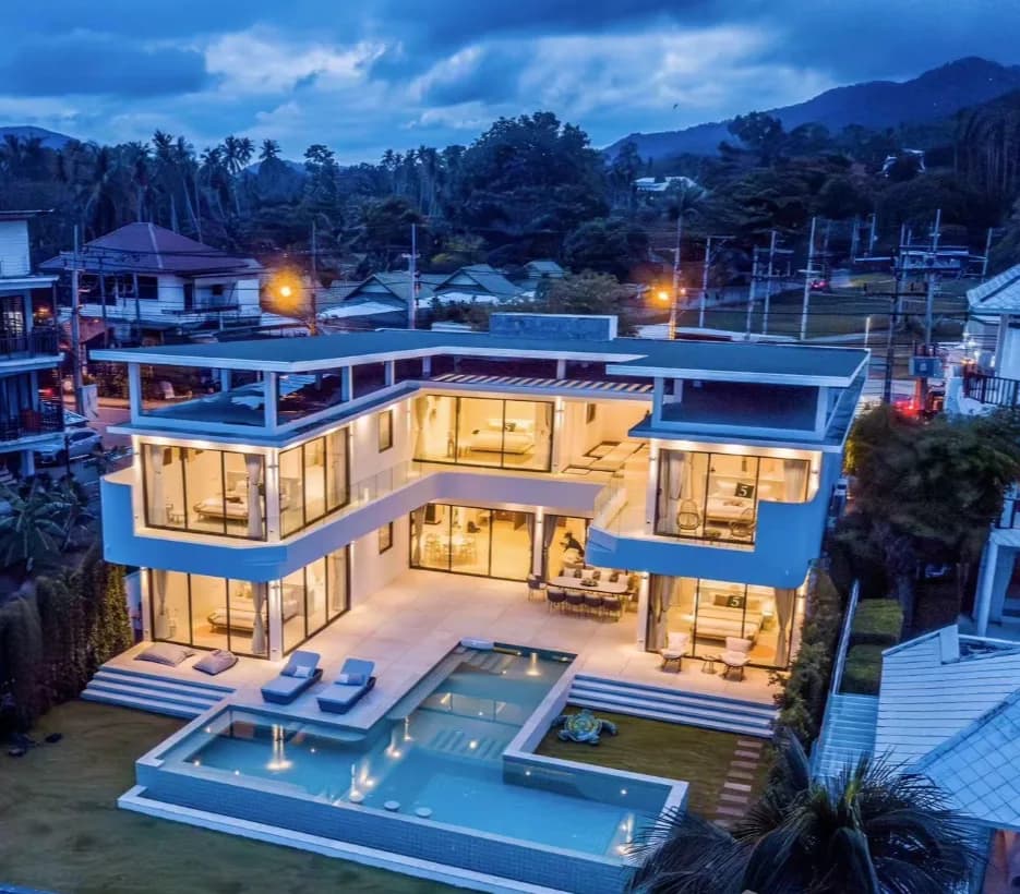 Newly built wonderful 5 bedroom beachfront villa in Lamai – VIL0450 — view 1