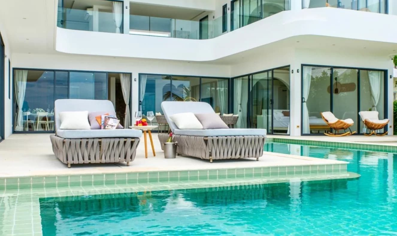 Newly built wonderful 5 bedroom beachfront villa in Lamai – VIL0450 — thumbnail 5