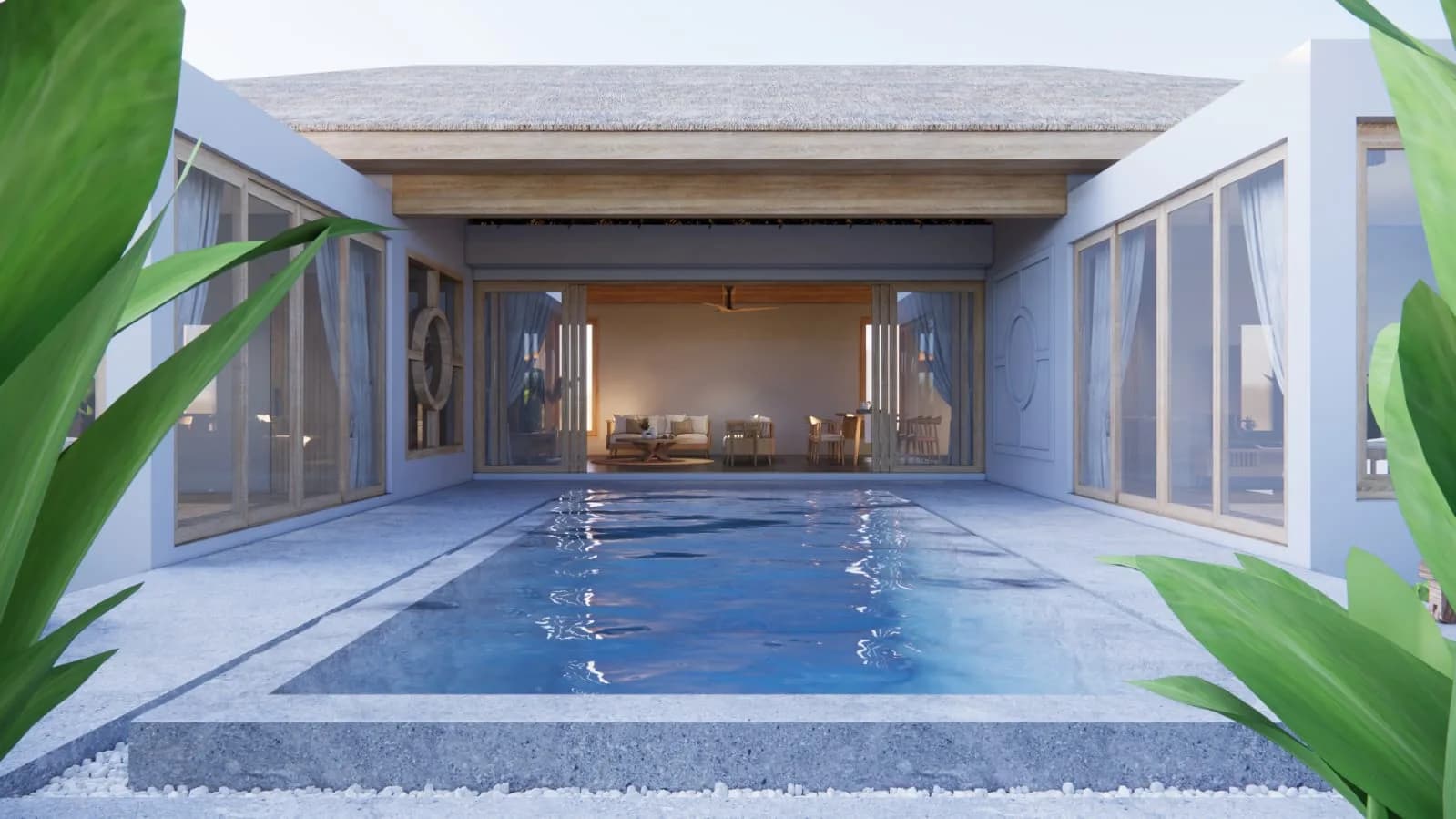 Bali style villas with 3 bedrooms and a private pool a short walk from Choeng Mon beach – VIL0452 — thumbnail 2