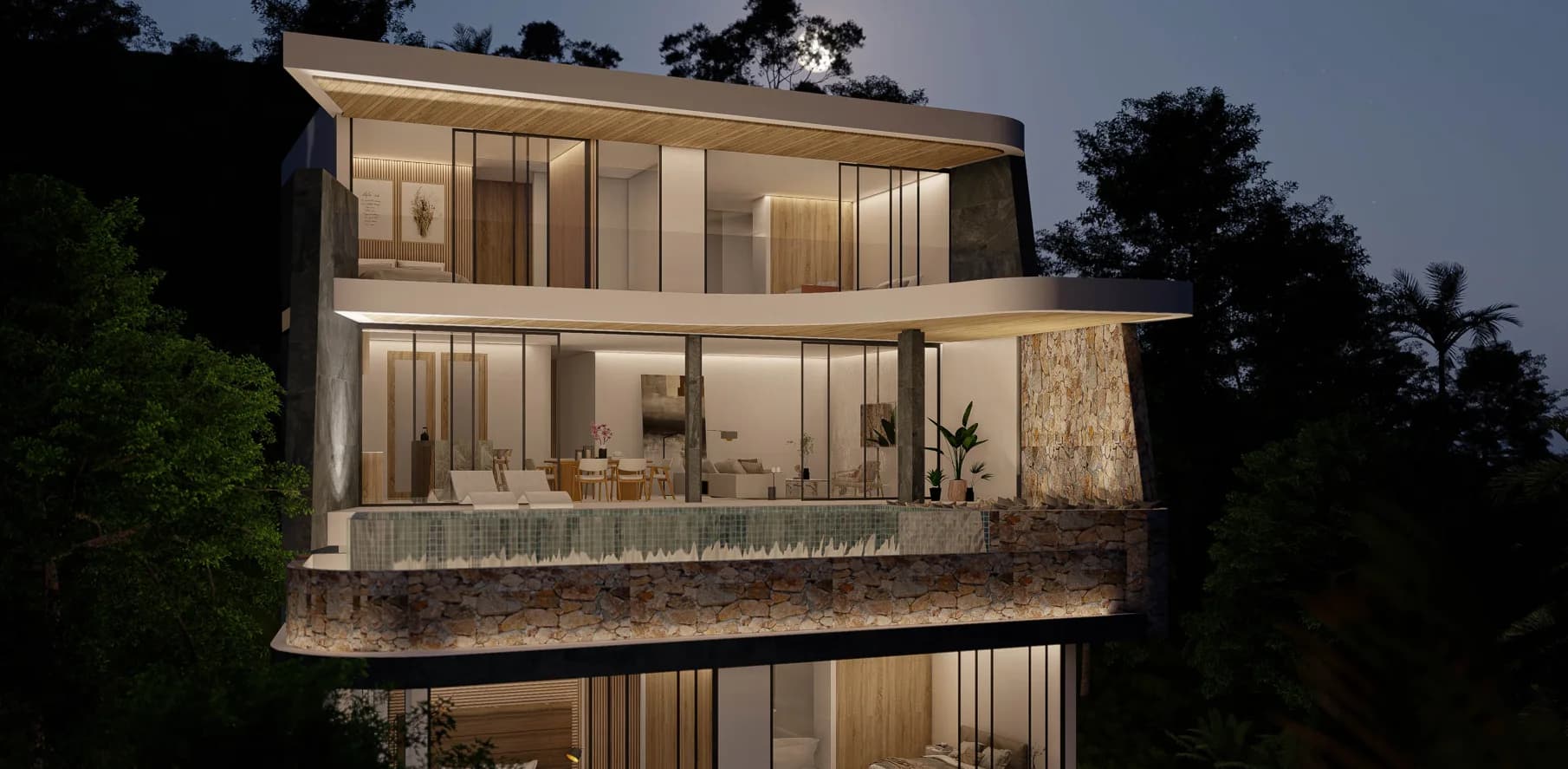 Luxury and modern 3 bedroom villa with stunning sea views in the secured residence in Maenam – VIL0457 — thumbnail 5