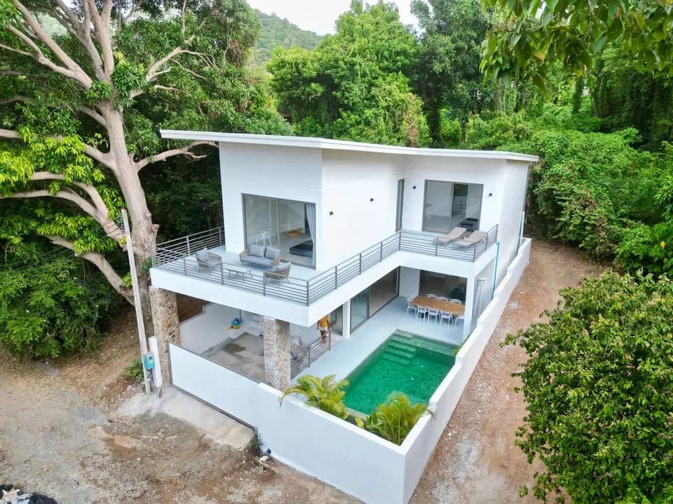 Newly built 4 bedroom villa with a private pool walking distance to Lamai beach – VIL0464