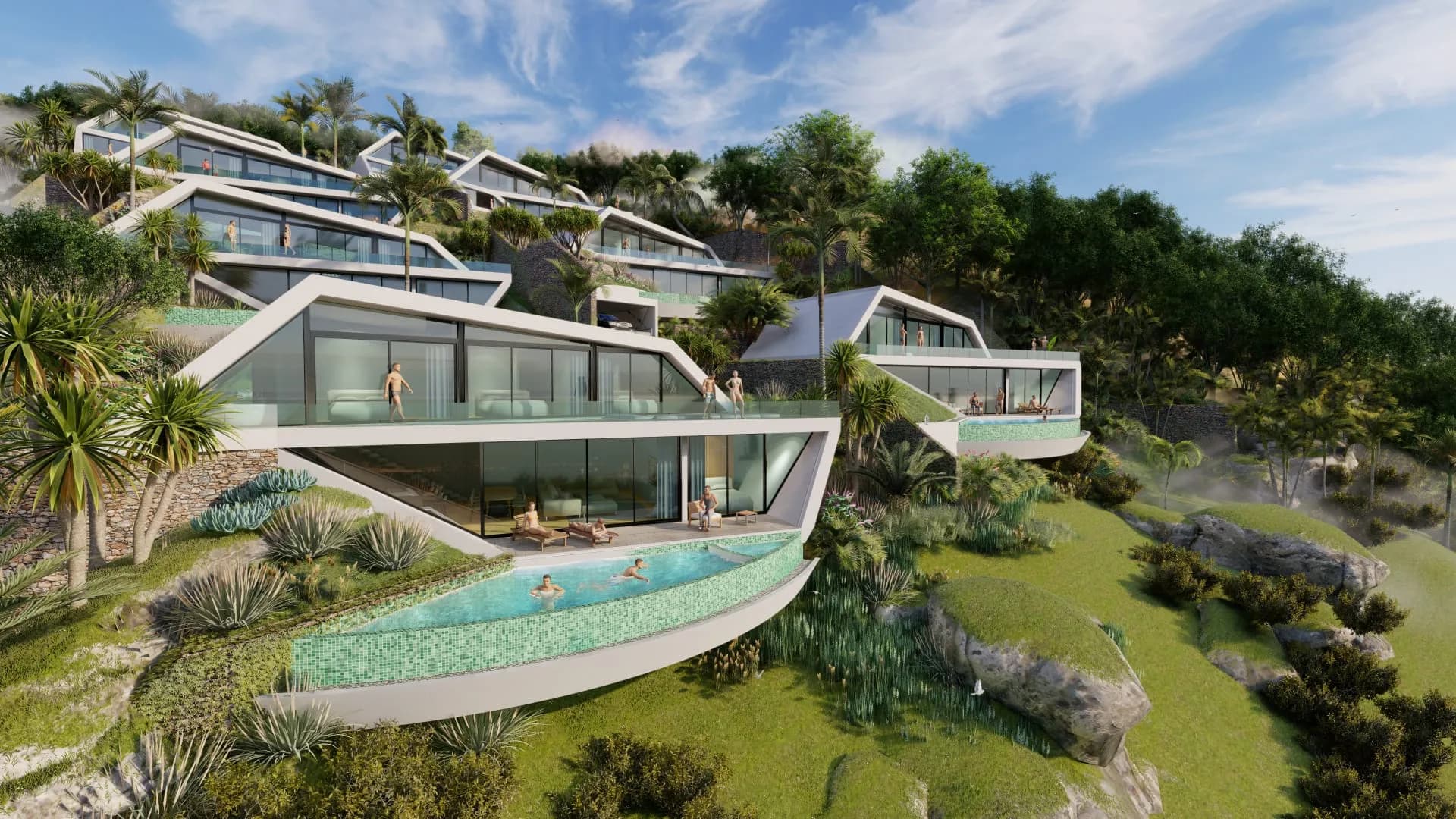 Modern and spacious 5 bedroom villas with sea view and Phangan views in Bophut area – VIL0483 — thumbnail 2