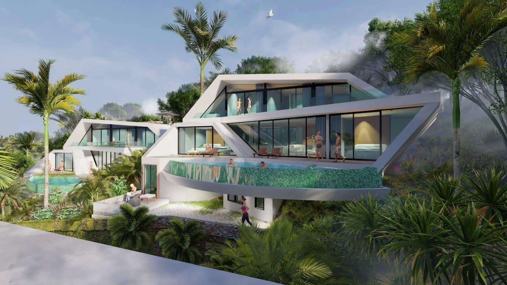 Modern and spacious 5 bedroom villas with sea view and Phangan views in Bophut area – VIL0483 — thumbnail 3