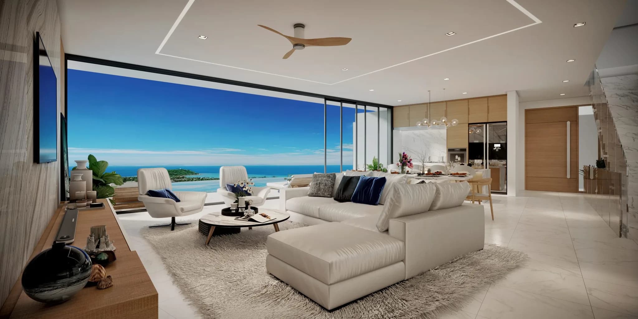 Modern and spacious 5 bedroom villas with sea view and Phangan views in Bophut area – VIL0483 — thumbnail 5