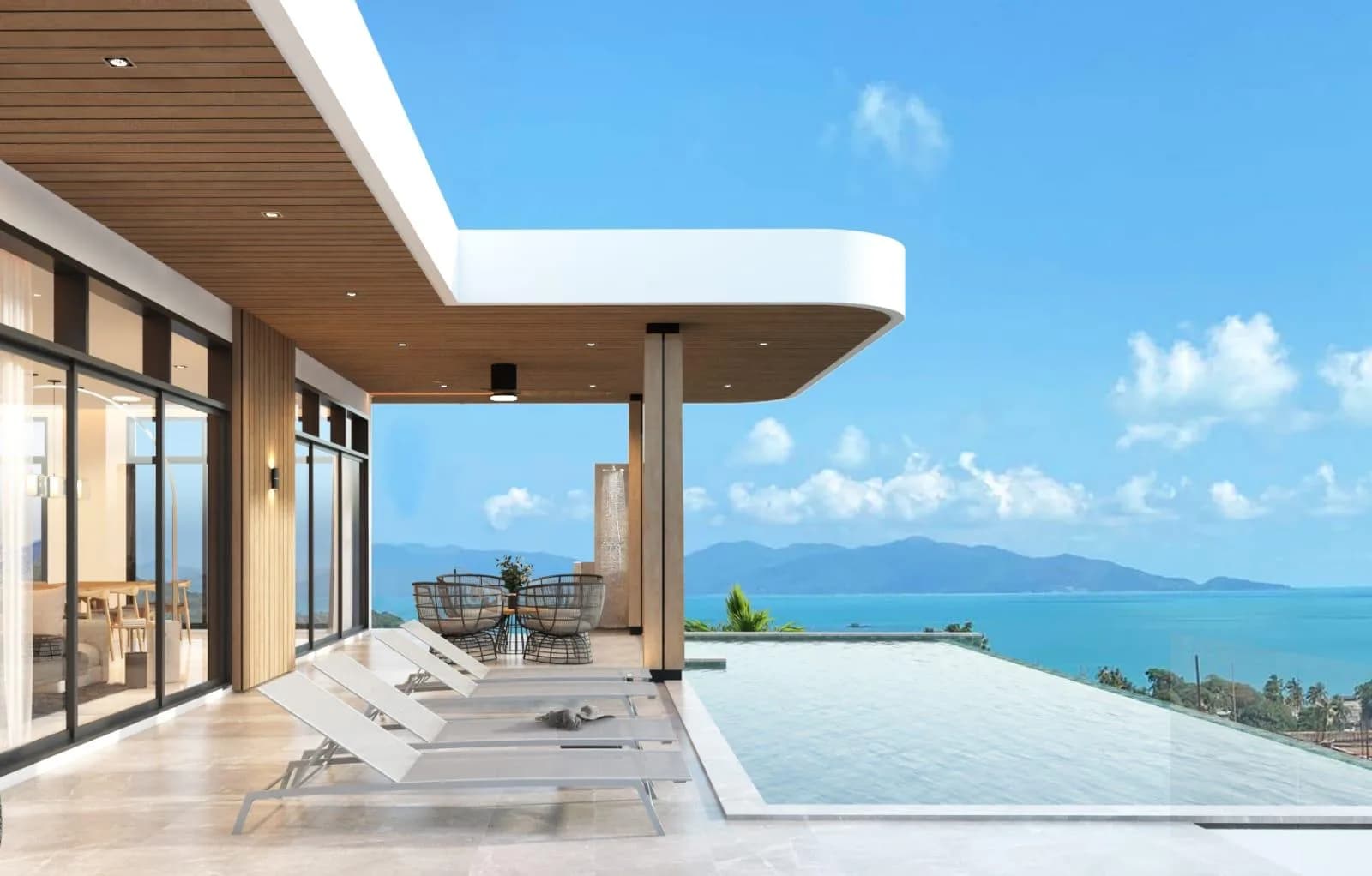 Spacious 4 bedroom villa with beautiful sea views in Bophut area – VIL0490 — vue 1